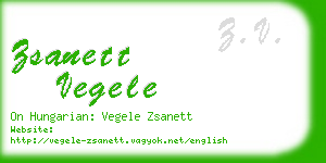 zsanett vegele business card